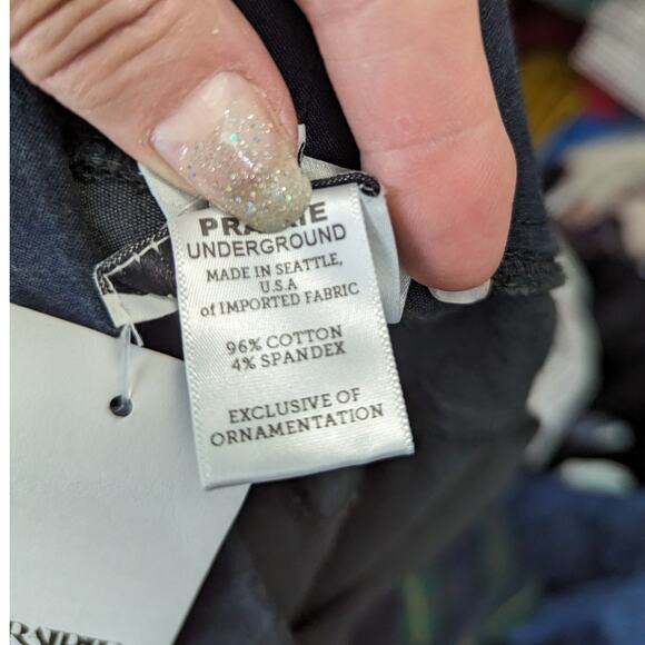 Prairie Underground Original Glove Legging Ruched Cropped Dark Blue Denim M NWT - Picture 6 of 10